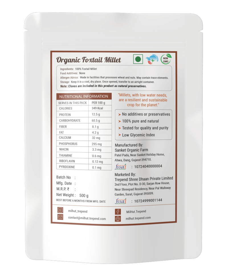 foxtail millet nutrition value