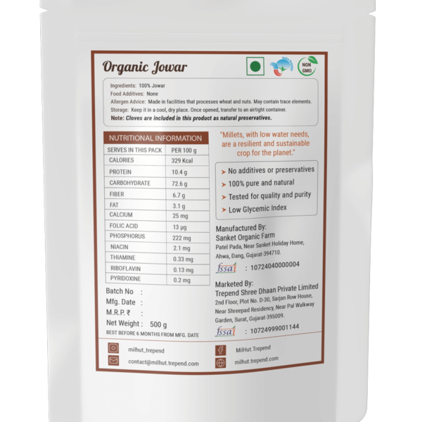 Jowar Nutrition value