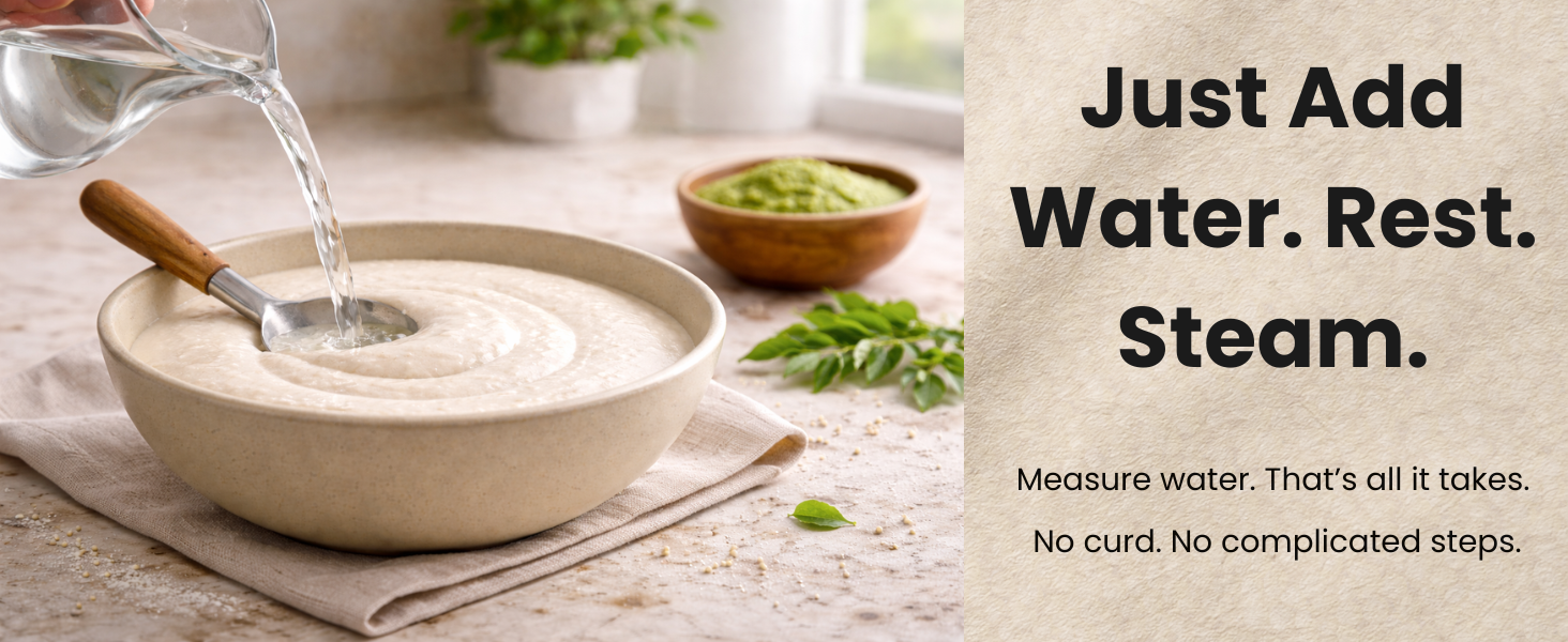 Just add water to make healthy millet idlis
