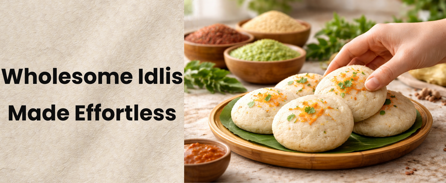 Whole some idlis made with millets