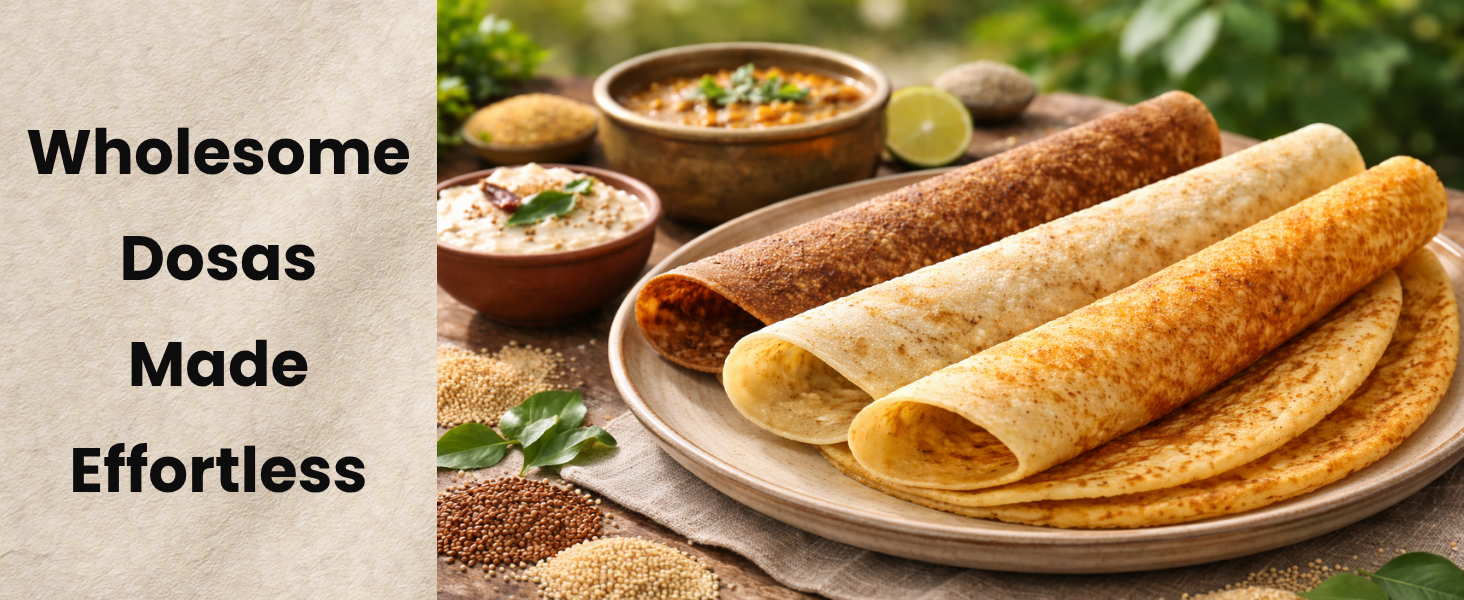 Wholesome instant millet dosa mix