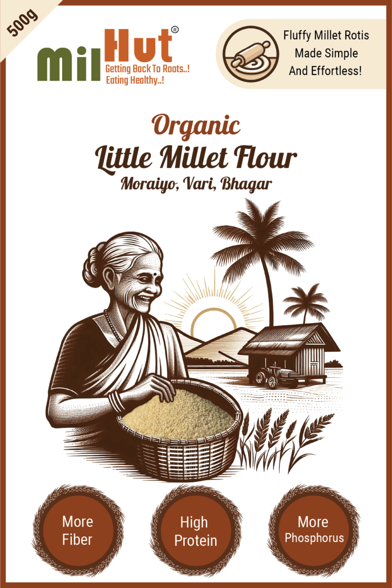 Organic Little Millet Flour – Stone-Milled Moraiyo/Samai/Kutki/Chama/Shavan Atta - Image 3