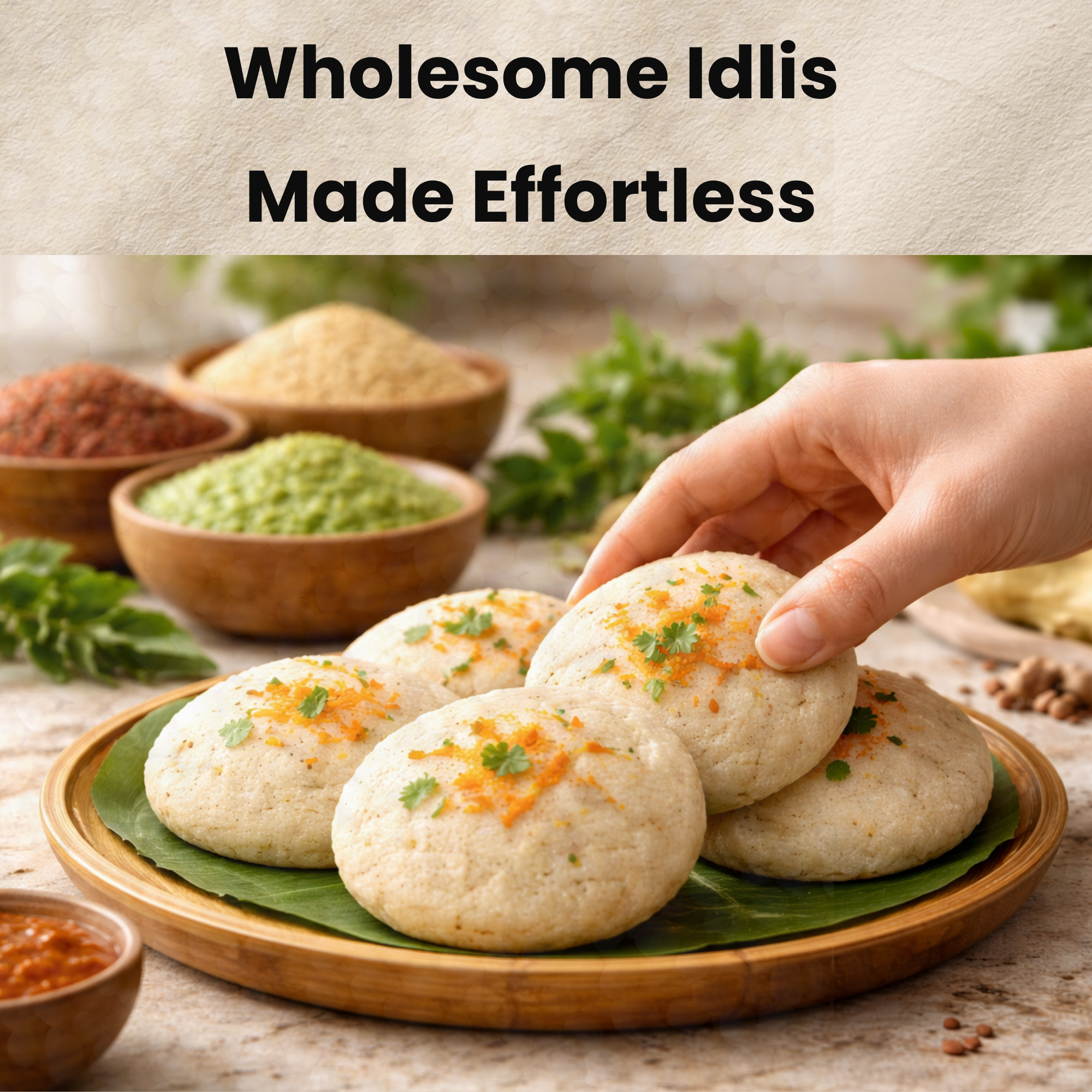 Soft fluffy millet idlis