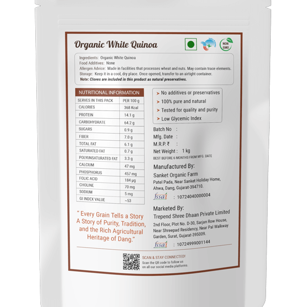 Organic White Quinoa – Gluten-Free Ancient Supergrain