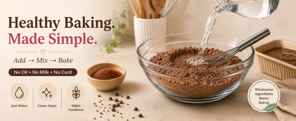Healthy baking millet cake