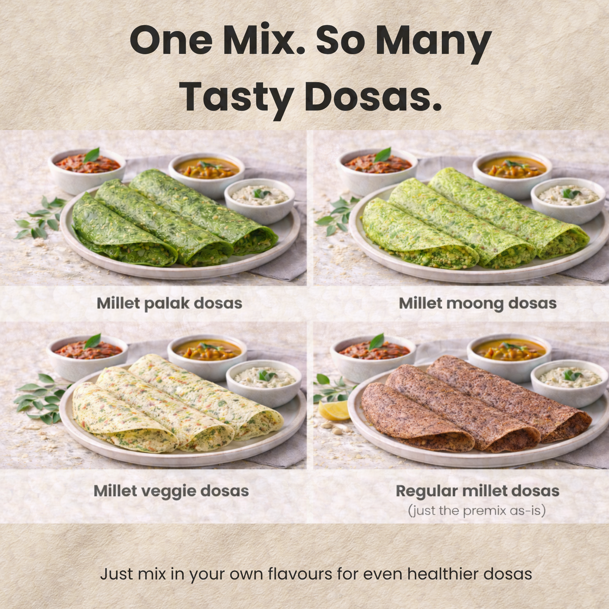 One mix plenty option - millet dosa
