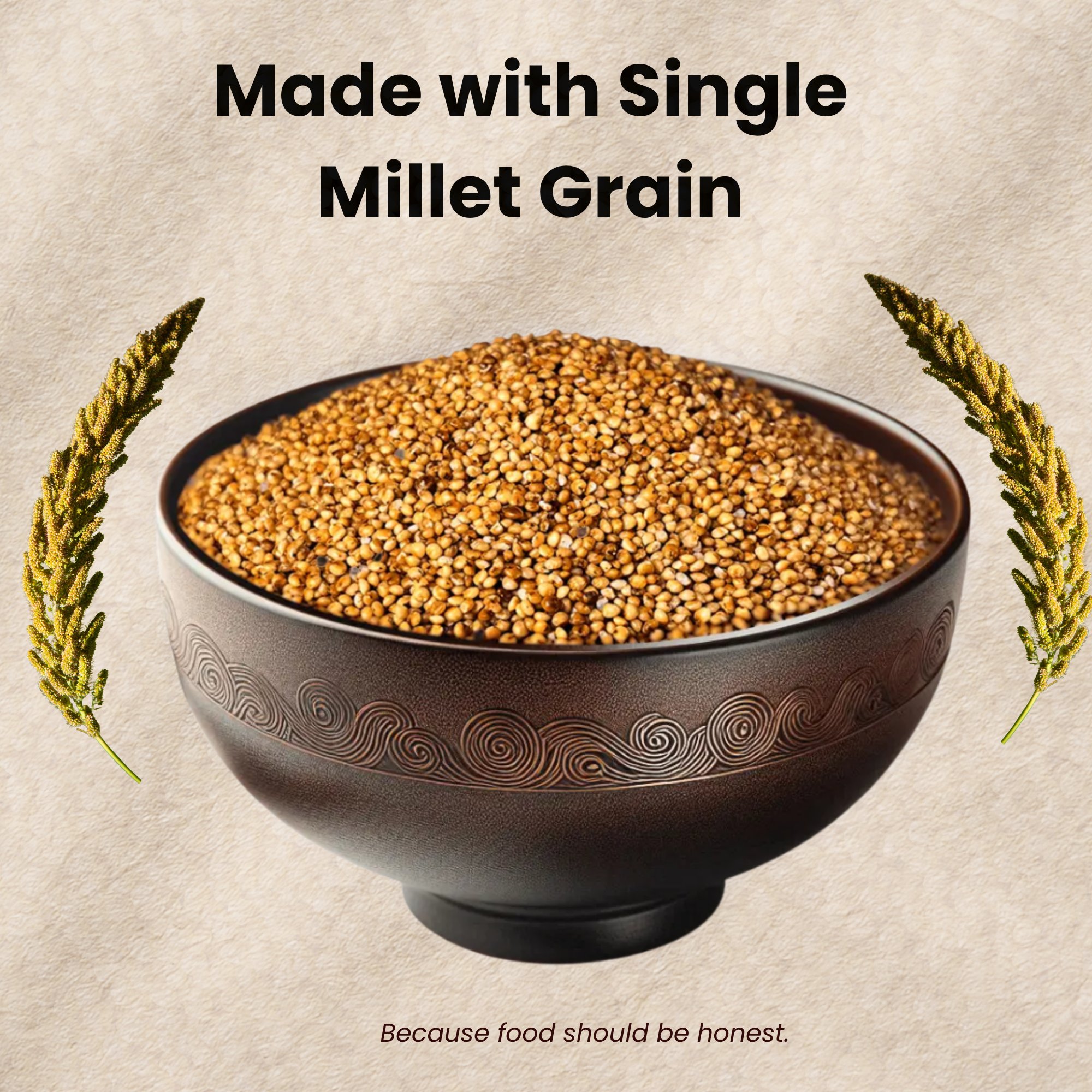 Single organic millet grain